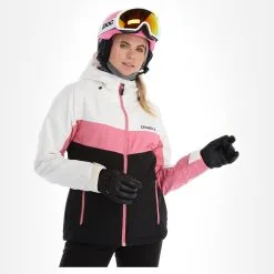 O'Neill, Aplite Ski-jas Dames Colour Block Snow Wit 14 O'Neill, Aplite Ski-jas Dames Colour Block Snow Wit -Ski-Jassen Winkel 22o nei103v2 bi 04