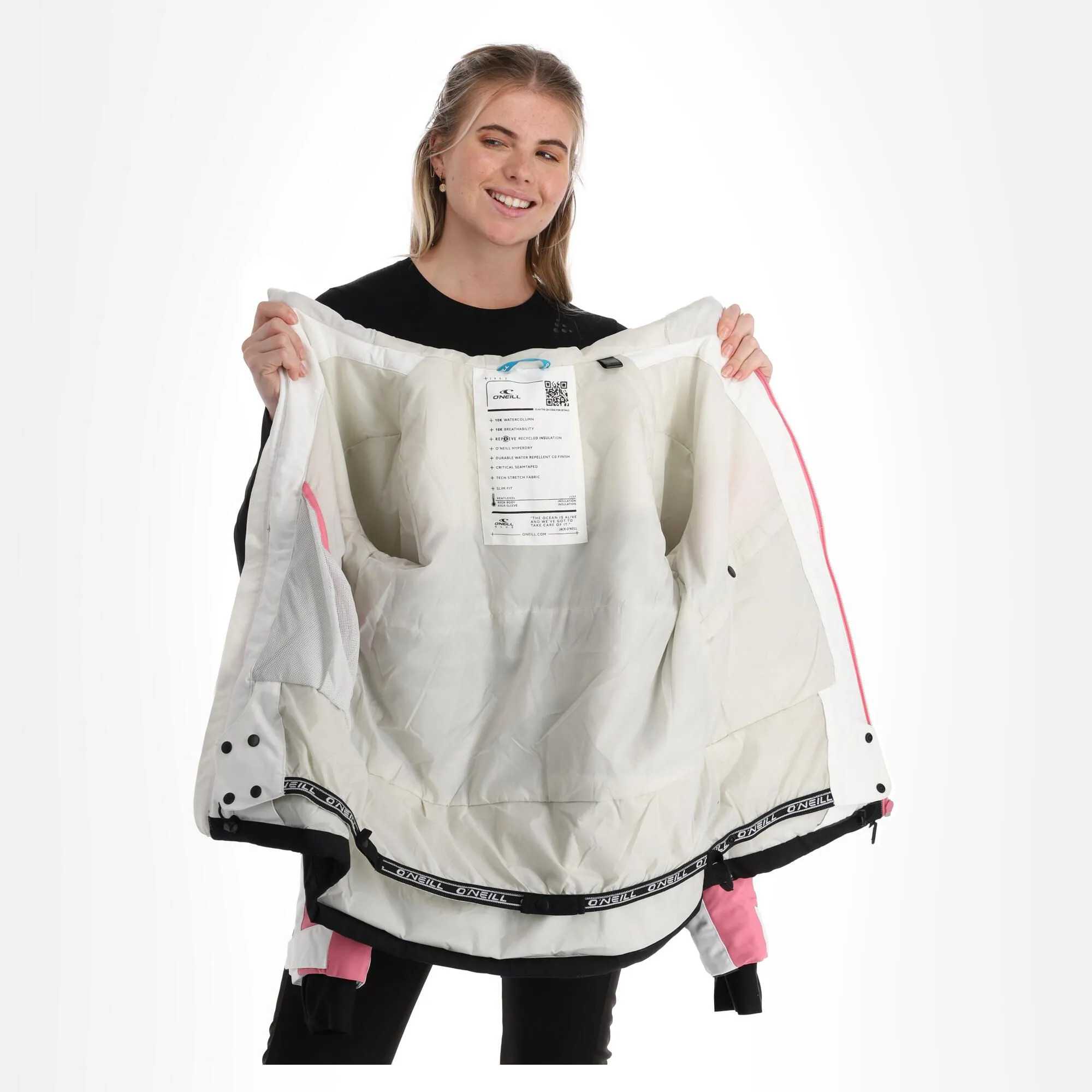 O'Neill, Aplite Ski-jas Dames Colour Block Snow Wit 7 O'Neill, Aplite Ski-jas Dames Colour Block Snow Wit - Afbeelding 5