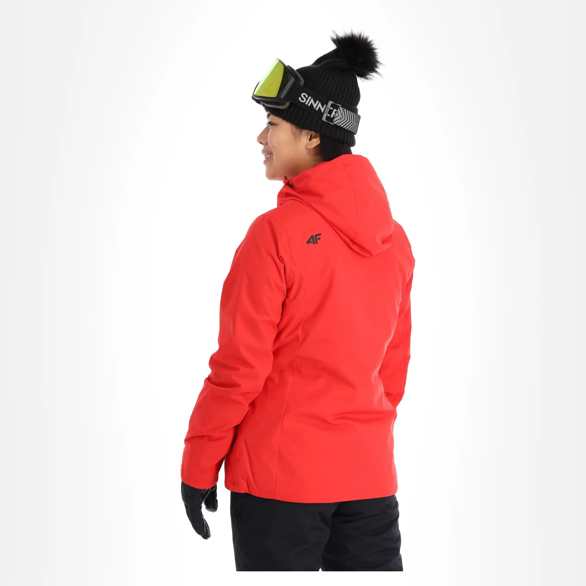 4F, Kudn001 Ski-jas Dames Rood 4 4F, Kudn001 Ski-jas Dames Rood - Afbeelding 2
