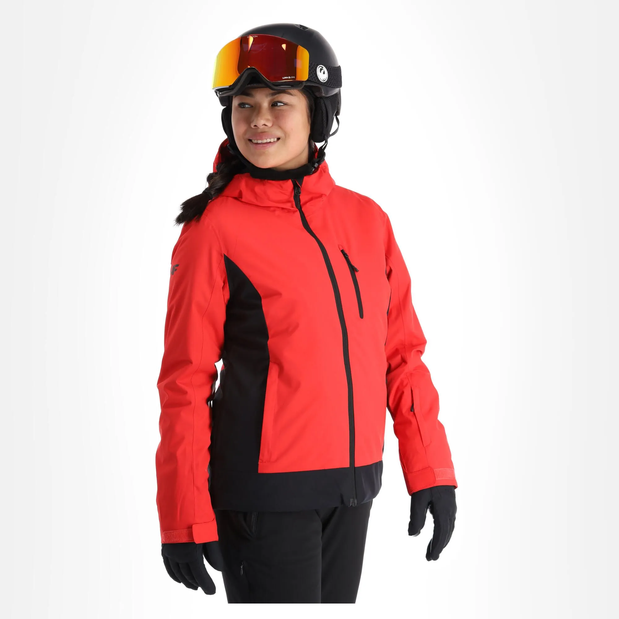 4F, Kudn002 Ski-jas Dames Rood 5 4F, Kudn002 Ski-jas Dames Rood - Afbeelding 3