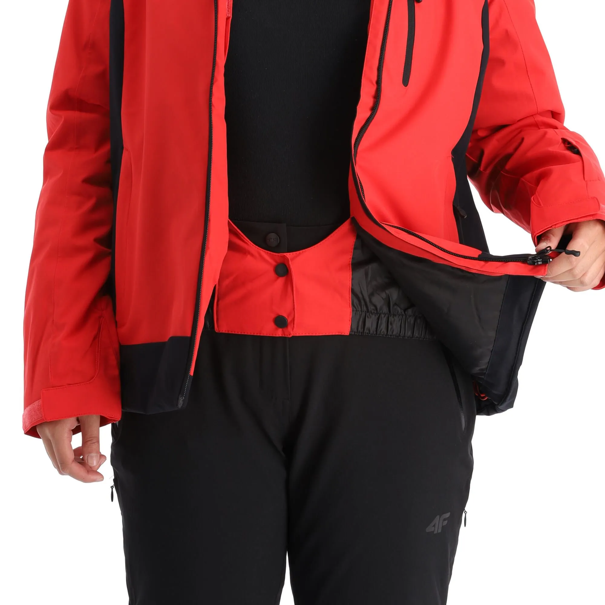 4F, Kudn002 Ski-jas Dames Rood 10 4F, Kudn002 Ski-jas Dames Rood - Afbeelding 8