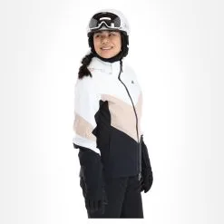 4F, Kudn008 Ski-jas Dames Beige -Ski-Jassen Winkel 4f kudn008 aa jas gevoerd dames beige 224fxxx104v2 BI 02