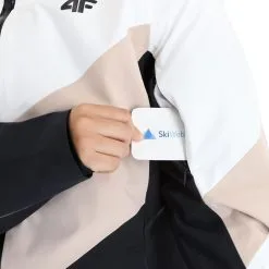 4F, Kudn008 Ski-jas Dames Beige -Ski-Jassen Winkel 4f kudn008 aa jas gevoerd dames beige 224fxxx104v2 BI 07