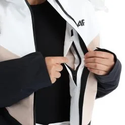 4F, Kudn008 Ski-jas Dames Beige -Ski-Jassen Winkel 4f kudn008 aa jas gevoerd dames beige 224fxxx104v2 BI 09