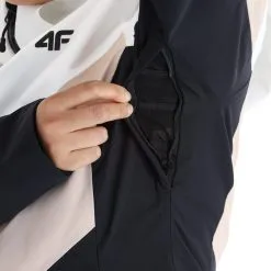 4F, Kudn008 Ski-jas Dames Beige -Ski-Jassen Winkel 4f kudn008 aa jas gevoerd dames beige 224fxxx104v2 BI 12