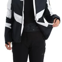 4F, Kudn011 Ski-jas Dames Deep Zwart -Ski-Jassen Winkel 4f kudn011 aa jas gevoerd dames deep zwart 224fxxx105v1 BI 09