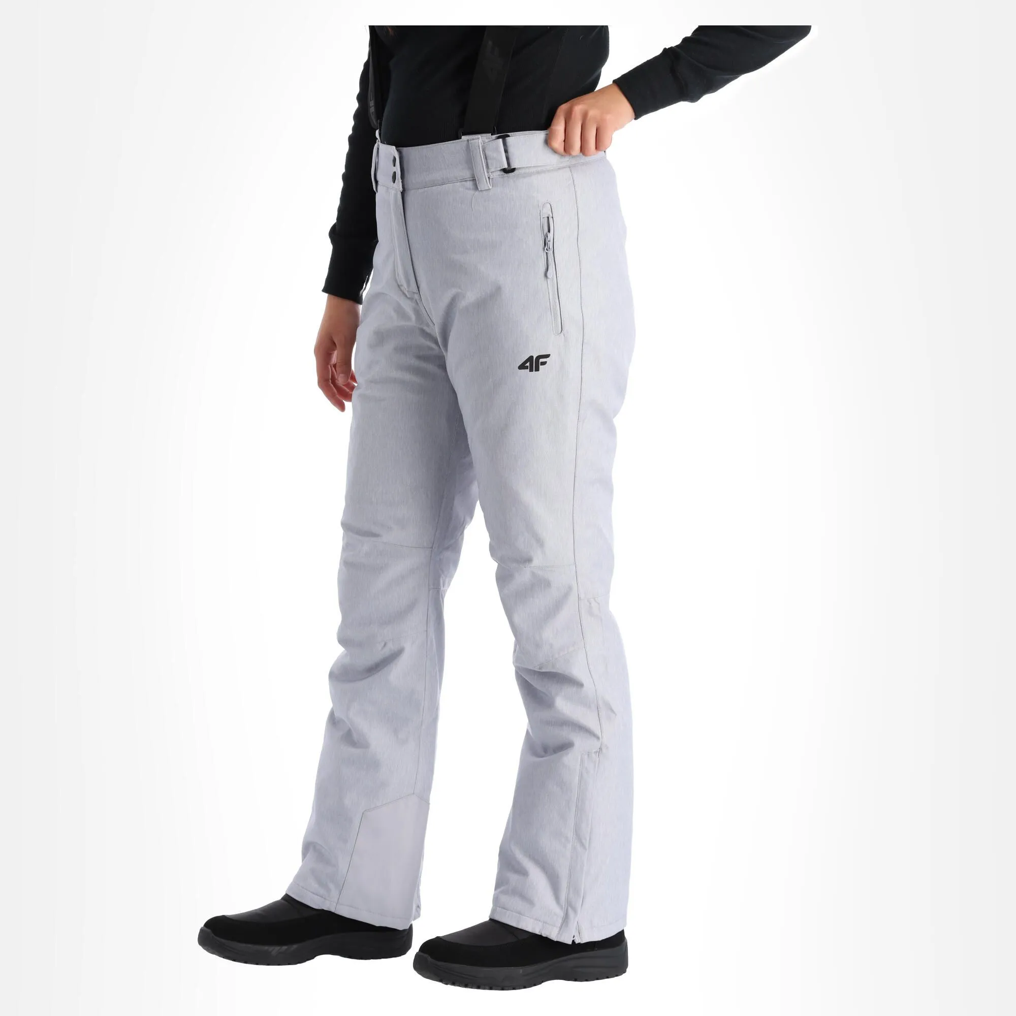 4F, Spdn001 Skibroek Dames Cold Light Melange Grijs 3 4F, Spdn001 Skibroek Dames Cold Light Melange Grijs