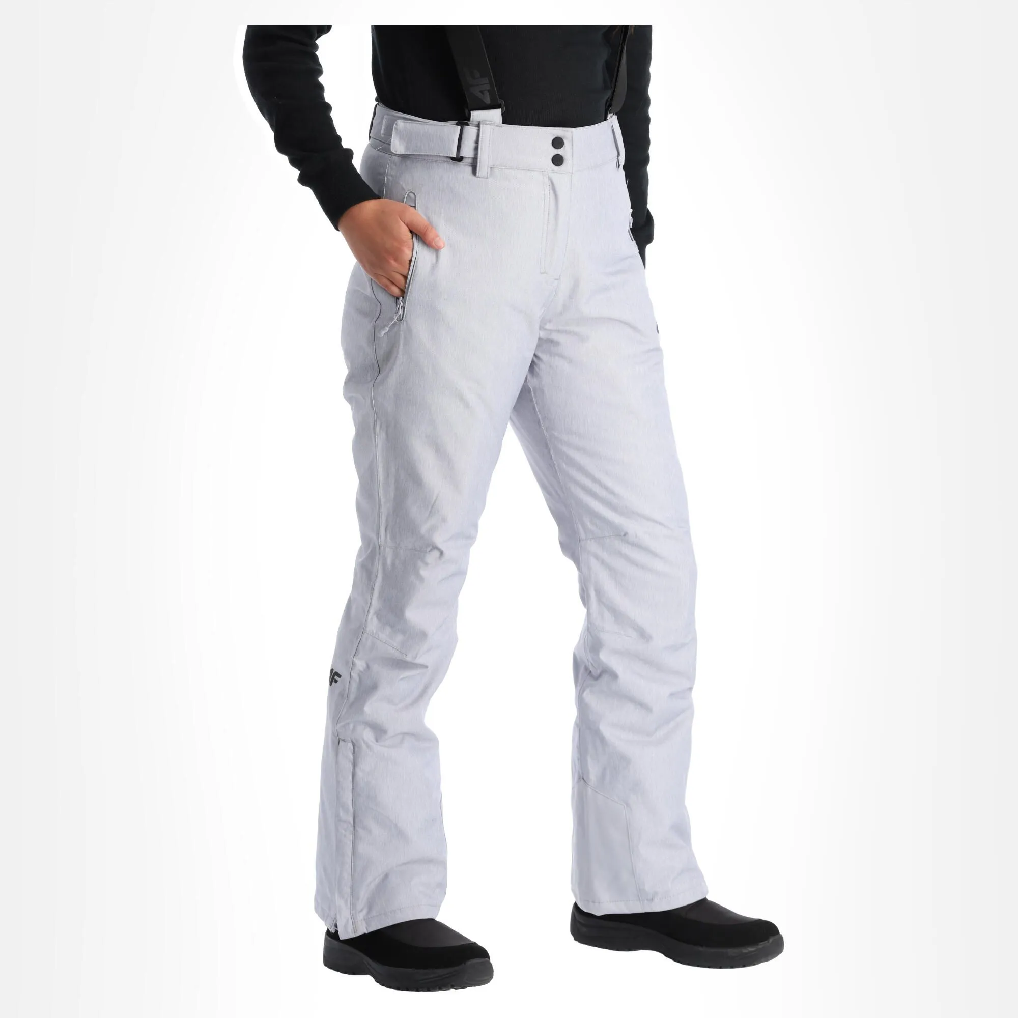 4F, Spdn001 Skibroek Dames Cold Light Melange Grijs 5 4F, Spdn001 Skibroek Dames Cold Light Melange Grijs - Afbeelding 3