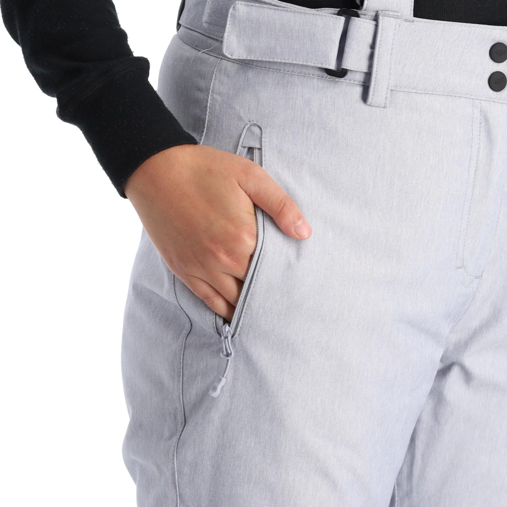 4F, Spdn001 Skibroek Dames Cold Light Melange Grijs 10 4F, Spdn001 Skibroek Dames Cold Light Melange Grijs - Afbeelding 8