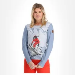 Almgwand, Schnaitstadlalm T-shirt Dames Light Blauw