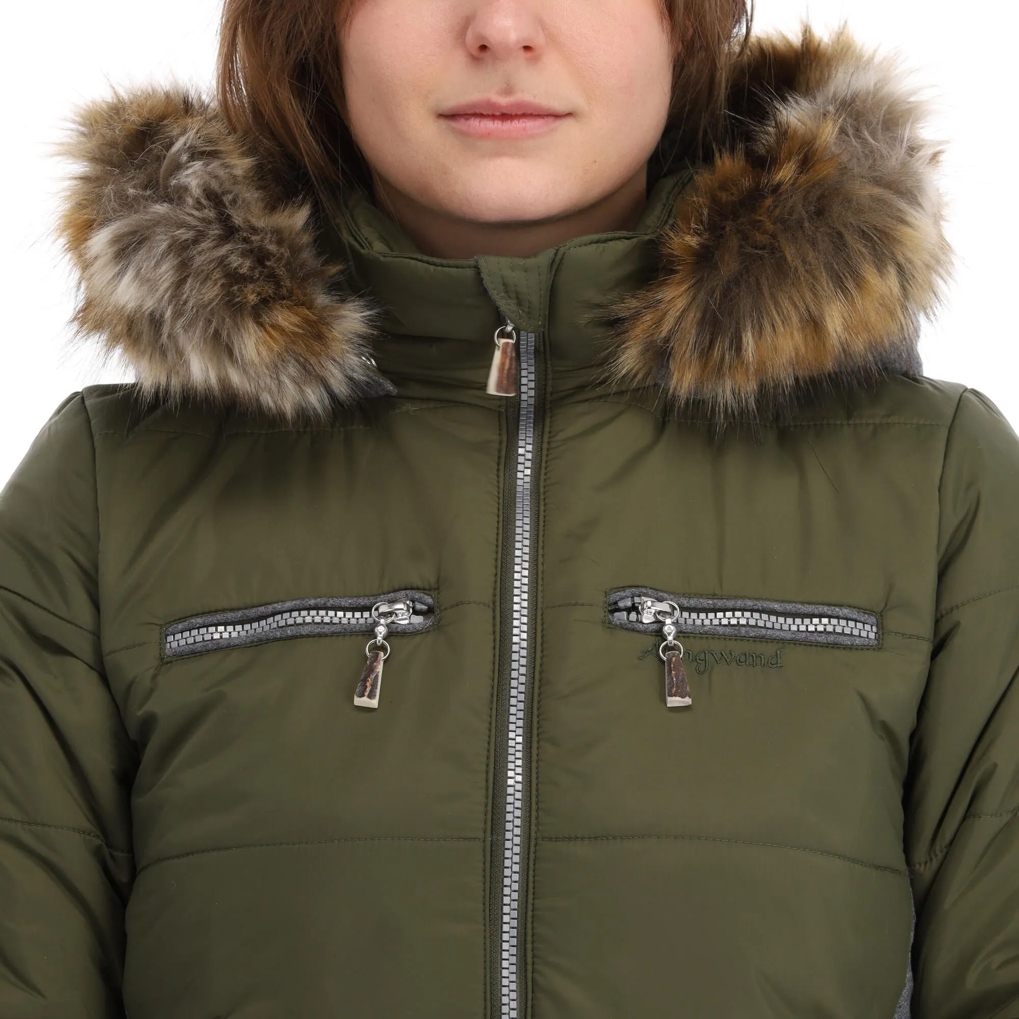 Almgwand, Stongerhohe Ski-jas Dames Olive Grijs, Groen 8 Almgwand, Stongerhohe Ski-jas Dames Olive Grijs, Groen - Afbeelding 6