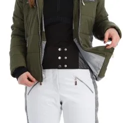 Almgwand, Stongerhohe Ski-jas Dames Olive Grijs, Groen 22 Almgwand, Stongerhohe Ski-jas Dames Olive Grijs, Groen -Ski-Jassen Winkel almgwand stongerhohe aa jas gevoerd dames olive grijs groen 22almgw117v3 BI 09