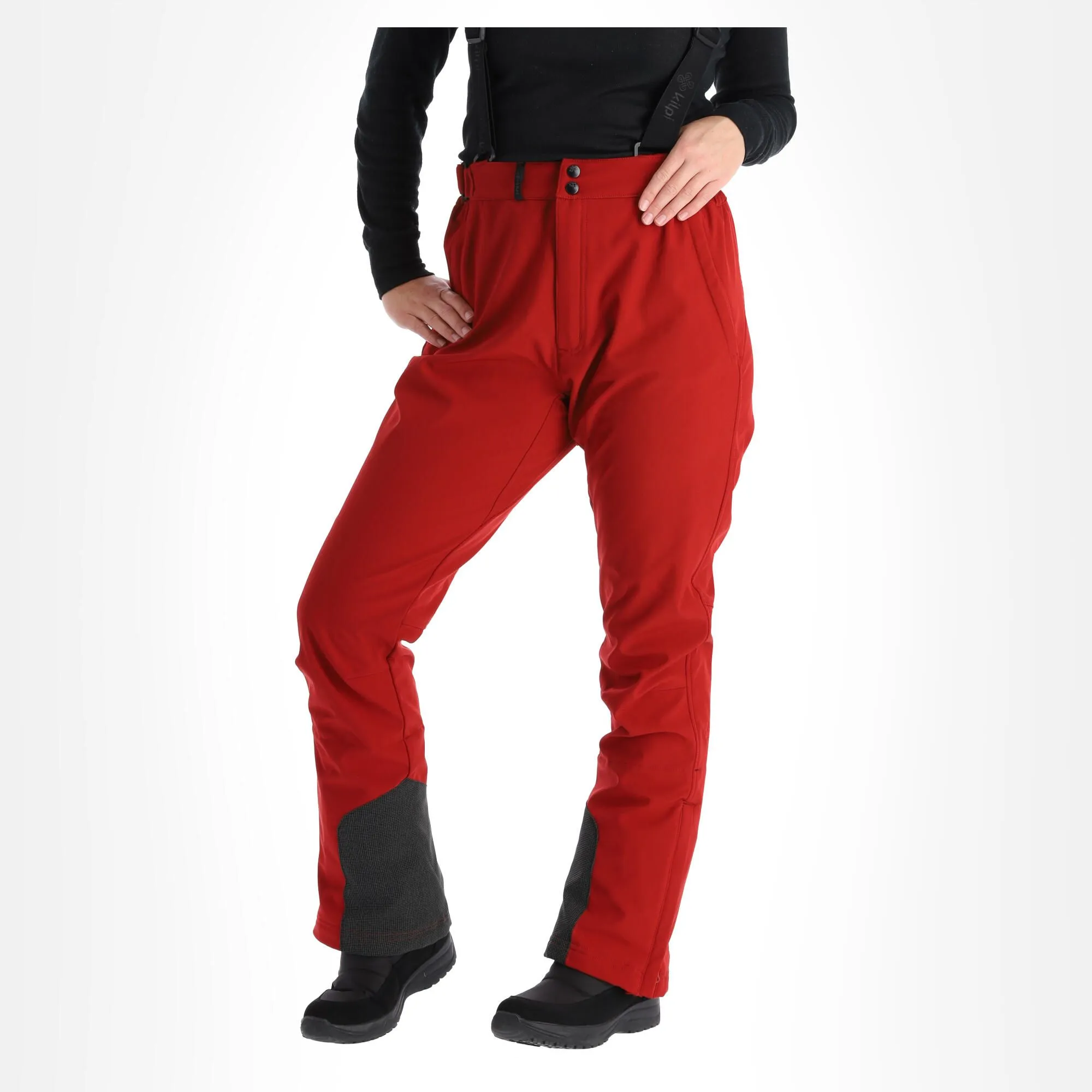 Kilpi, Rhea-W Softshell Skibroek Dames Dark Rood 3 Kilpi, Rhea-W Softshell Skibroek Dames Dark Rood