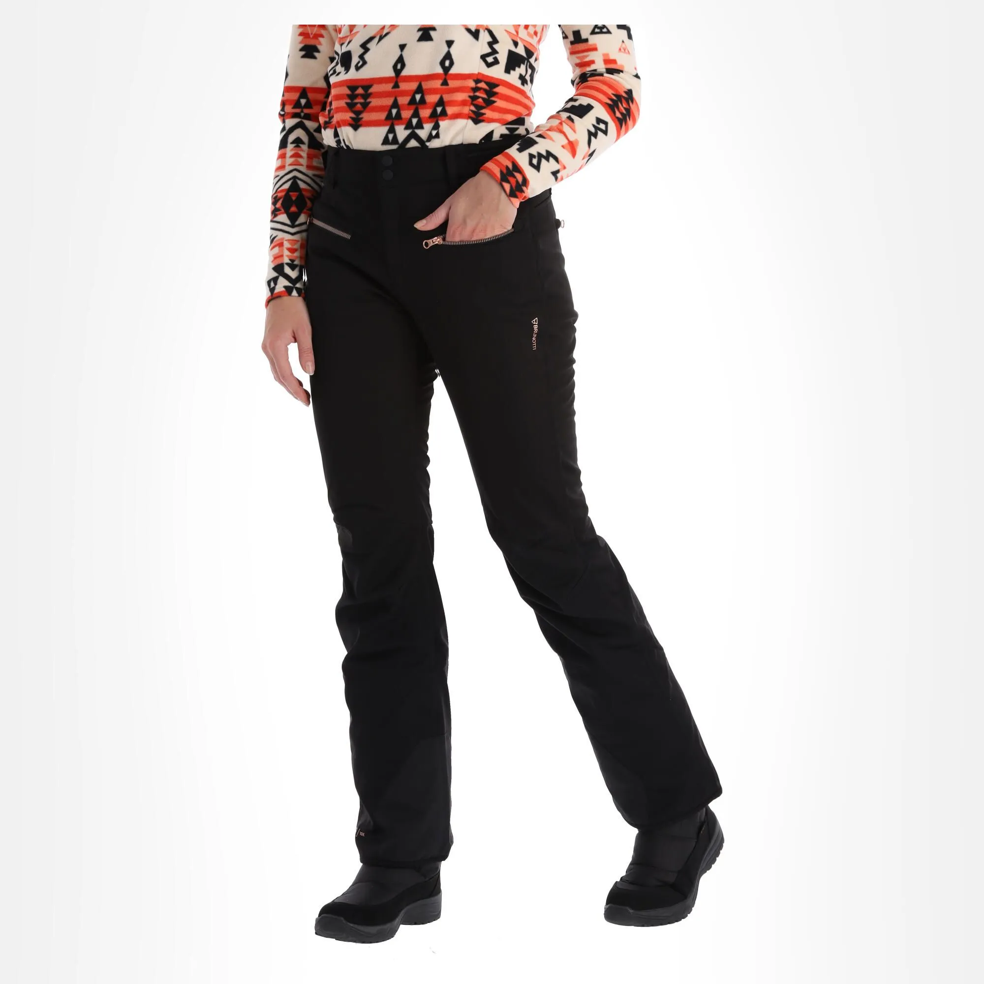 Brunotti, Coldlake-N Softshell Skibroek Dames Zwart 3 Brunotti, Coldlake-N Softshell Skibroek Dames Zwart