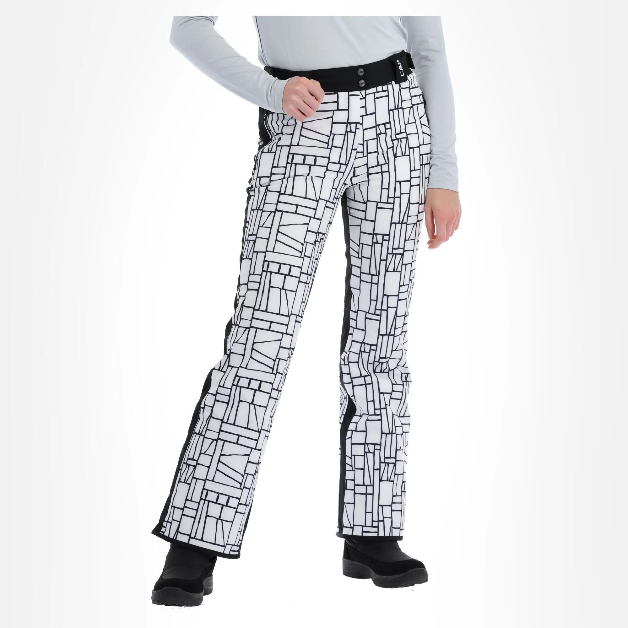 CMP, 31W0046 Skibroek Dames Wit, Zwart 5 CMP, 31W0046 Skibroek Dames Wit, Zwart - Afbeelding 3