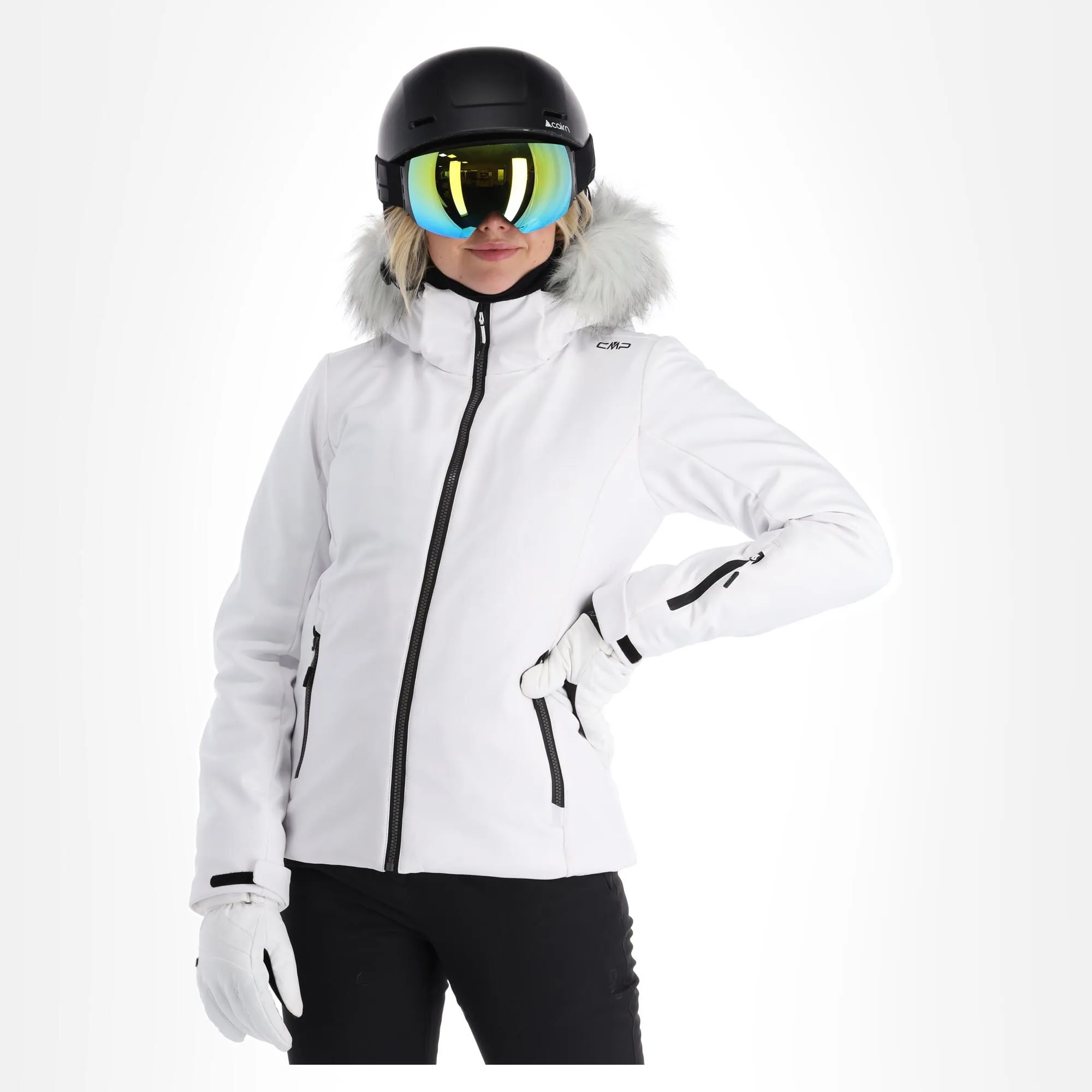 CMP, 31W0196F Ski-jas Dames Wit 3 CMP, 31W0196F Ski-jas Dames Wit