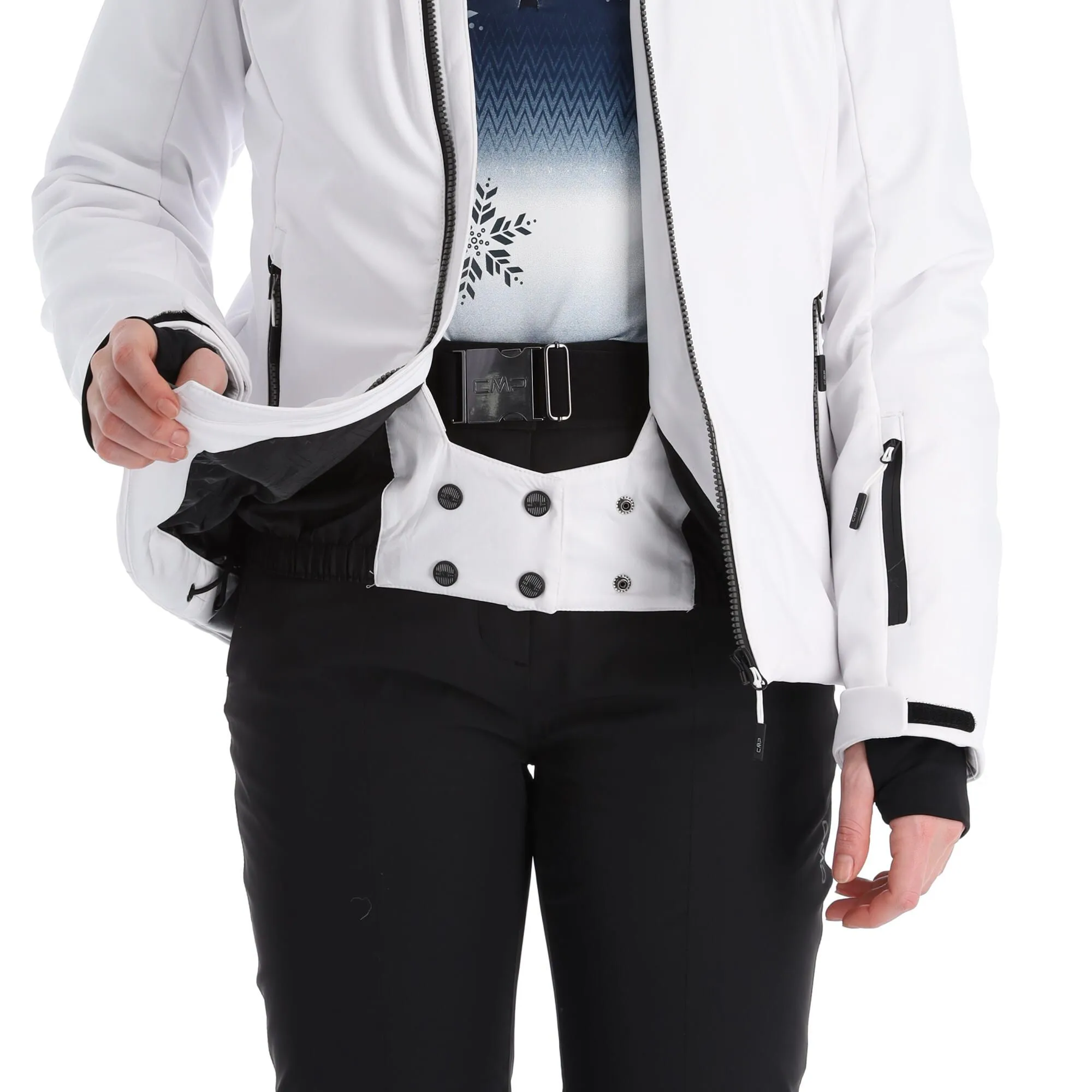 CMP, 31W0196F Ski-jas Dames Wit 10 CMP, 31W0196F Ski-jas Dames Wit - Afbeelding 8