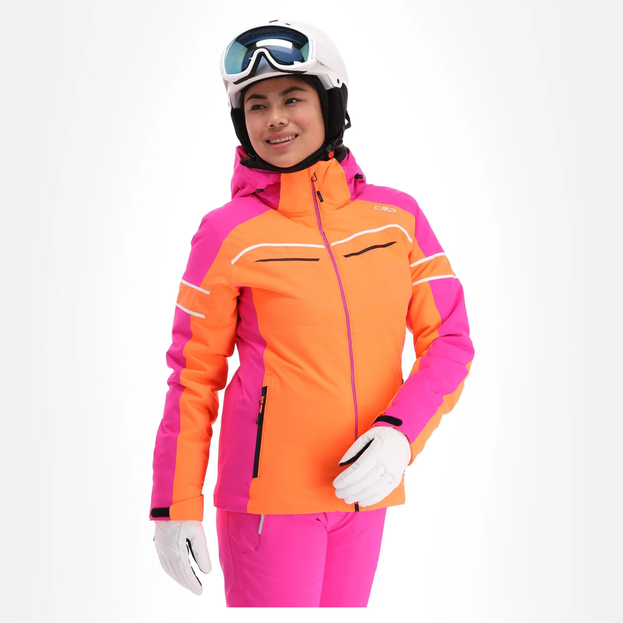 CMP, 31W0216 Ski-jas Dames Flamingo Fluo Oranje 5 CMP, 31W0216 Ski-jas Dames Flamingo Fluo Oranje - Afbeelding 3