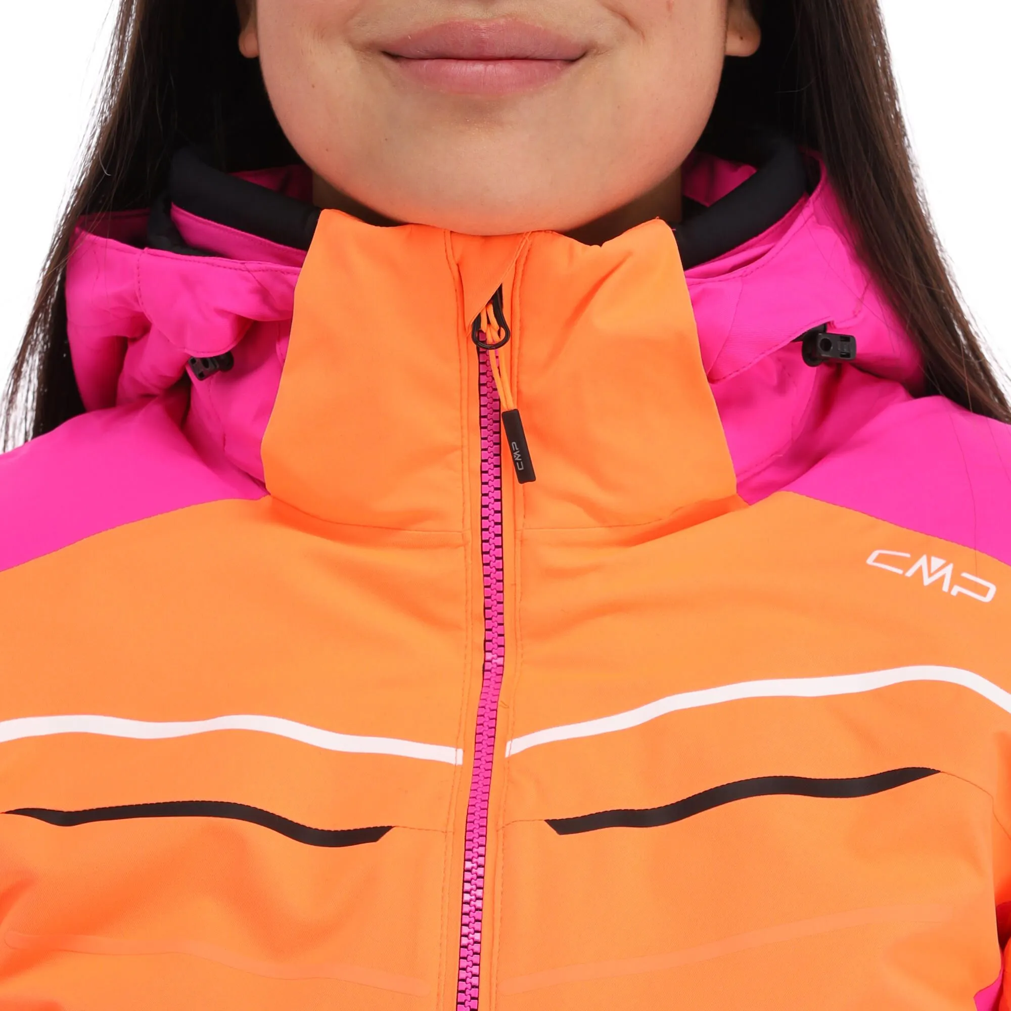 CMP, 31W0216 Ski-jas Dames Flamingo Fluo Oranje 8 CMP, 31W0216 Ski-jas Dames Flamingo Fluo Oranje - Afbeelding 6