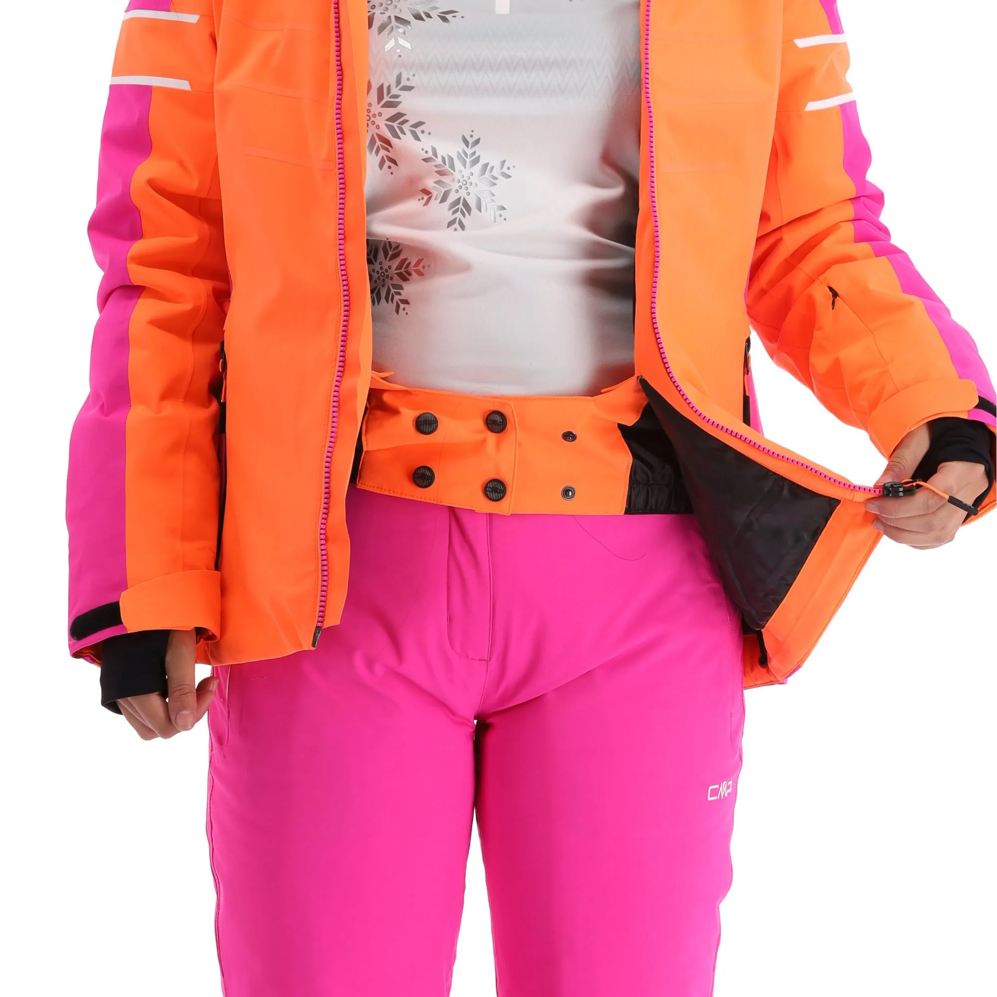 CMP, 31W0216 Ski-jas Dames Flamingo Fluo Oranje 10 CMP, 31W0216 Ski-jas Dames Flamingo Fluo Oranje - Afbeelding 8