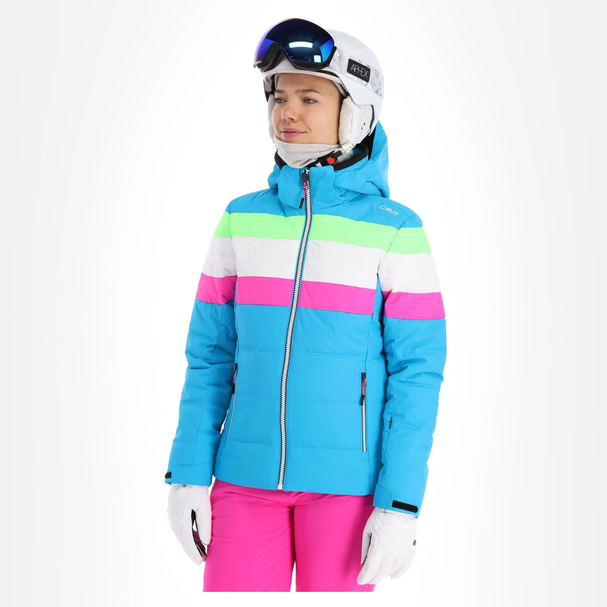 CMP, 31W0246 Ski-jas Dames Turquioise Blauw 3 CMP, 31W0246 Ski-jas Dames Turquioise Blauw