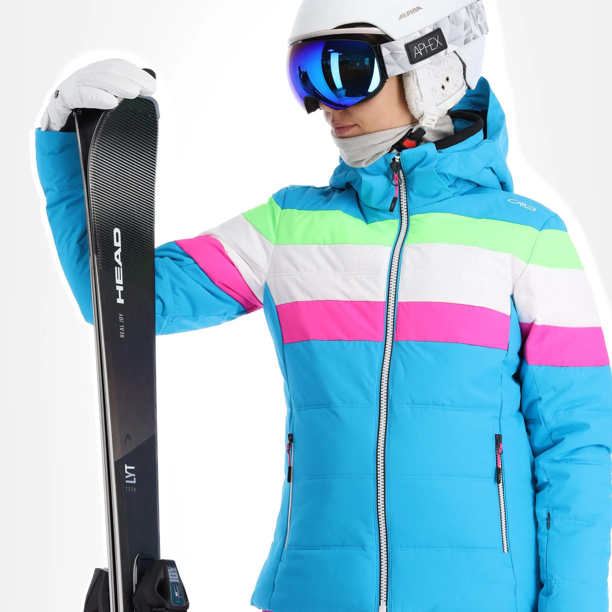 CMP, 31W0246 Ski-jas Dames Turquioise Blauw 6 CMP, 31W0246 Ski-jas Dames Turquioise Blauw - Afbeelding 4