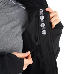 CMP, 32W0216 Ski-jas Dames Zwart -Ski-Jassen Winkel cmp 32w0216 aa jas gevoerd dames zwart 22cmpxx142v4 BI 11