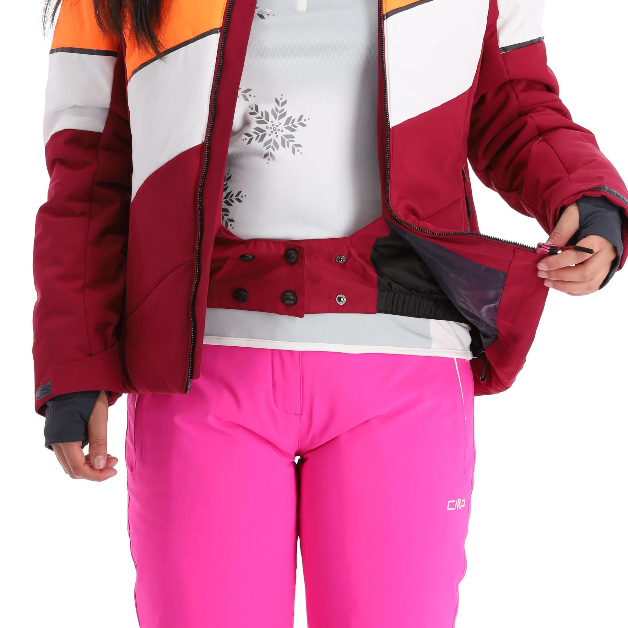 CMP, 32W0236 Ski-jas Dames Sangria Paars 10 CMP, 32W0236 Ski-jas Dames Sangria Paars - Afbeelding 8