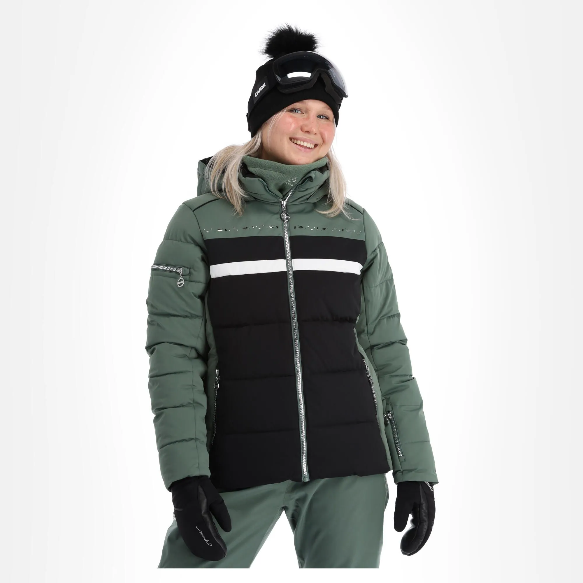 Dare2b, Crystallize Ski-jas Dames Duck Groen, Zwart 3 Dare2b, Crystallize Ski-jas Dames Duck Groen, Zwart