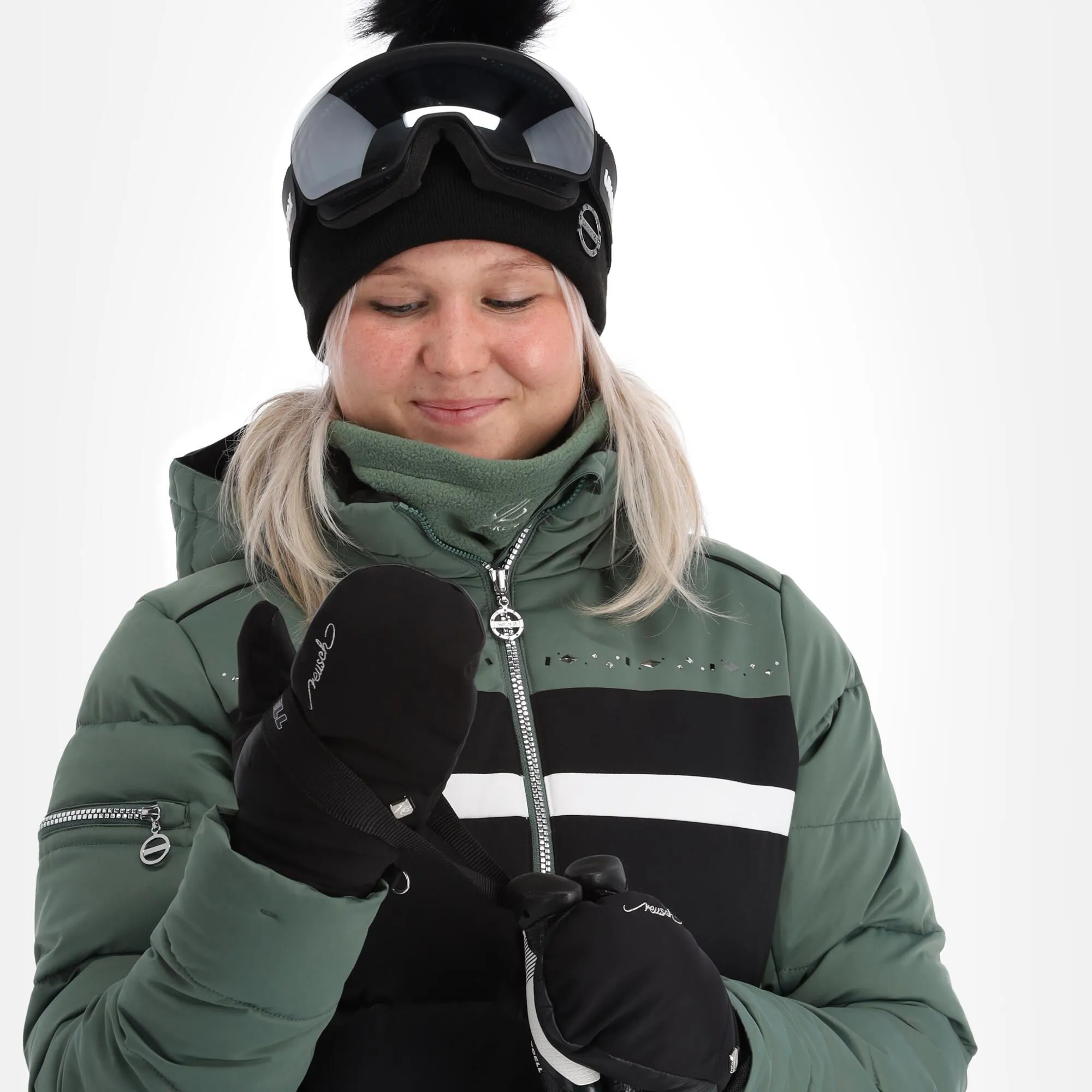 Dare2b, Crystallize Ski-jas Dames Duck Groen, Zwart 7 Dare2b, Crystallize Ski-jas Dames Duck Groen, Zwart - Afbeelding 5