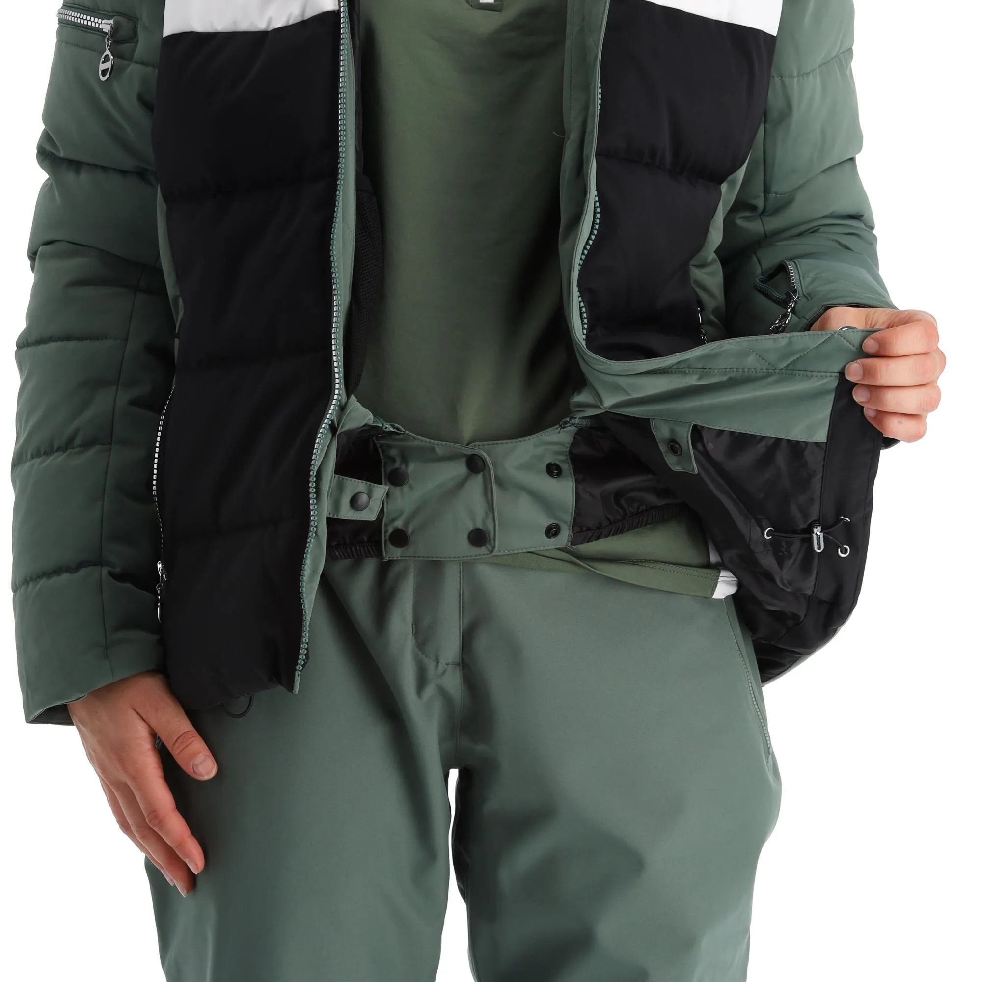 Dare2b, Crystallize Ski-jas Dames Duck Groen, Zwart 10 Dare2b, Crystallize Ski-jas Dames Duck Groen, Zwart - Afbeelding 8