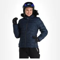 Dare2b, Glamorize III Ski-jas Dames Leopard Fusion Print Moonlight Denim Blauw