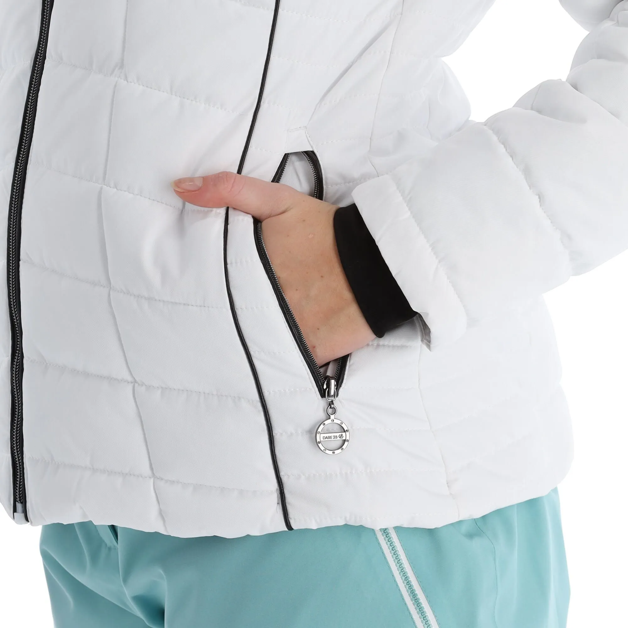 Dare2b, Glamorize III Ski-jas Dames Wit 11 Dare2b, Glamorize III Ski-jas Dames Wit - Afbeelding 9