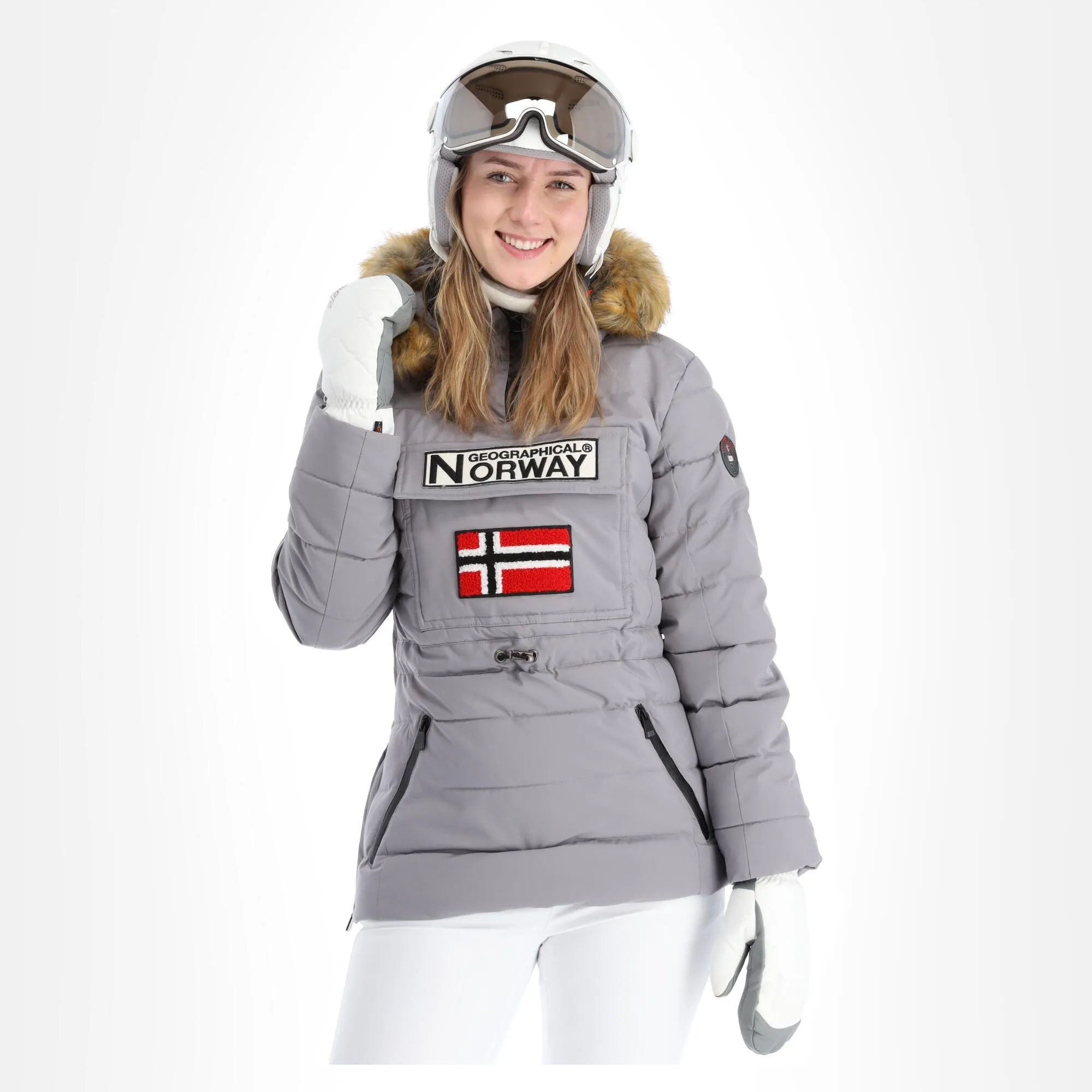 Geographical Norway, Belinda Lady New 001 + Bs Winter Anorak Dames Grijs 3 Geographical Norway, Belinda Lady New 001 + Bs Winter Anorak Dames Grijs