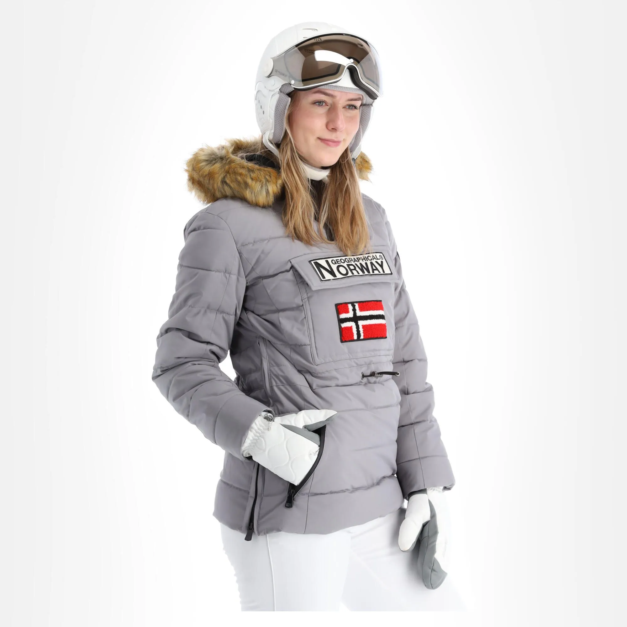 Geographical Norway, Belinda Lady New 001 + Bs Winter Anorak Dames Grijs 5 Geographical Norway, Belinda Lady New 001 + Bs Winter Anorak Dames Grijs - Afbeelding 3