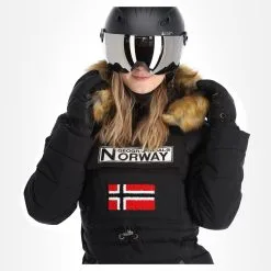 Geographical Norway, Belinda Lady New 001 + Bs Winter Anorak Dames Zwart -Ski-Jassen Winkel geographical norway belinda new 001 bs aa jas gevoerd dames zwart AA21geo108d BI 05