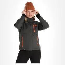 Geographical Norway, Touna Eo Lady 056 Softshell Ski-jas Dames Dark Grijs -Ski-Jassen Winkel geographical norway touna eo lady 056 ac softshell jas dames dark 22geogr104v2 BI 04