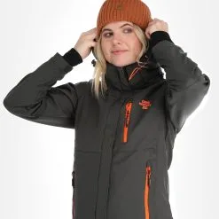 Geographical Norway, Touna Eo Lady 056 Softshell Ski-jas Dames Dark Grijs -Ski-Jassen Winkel geographical norway touna eo lady 056 ac softshell jas dames dark 22geogr104v2 BI 05