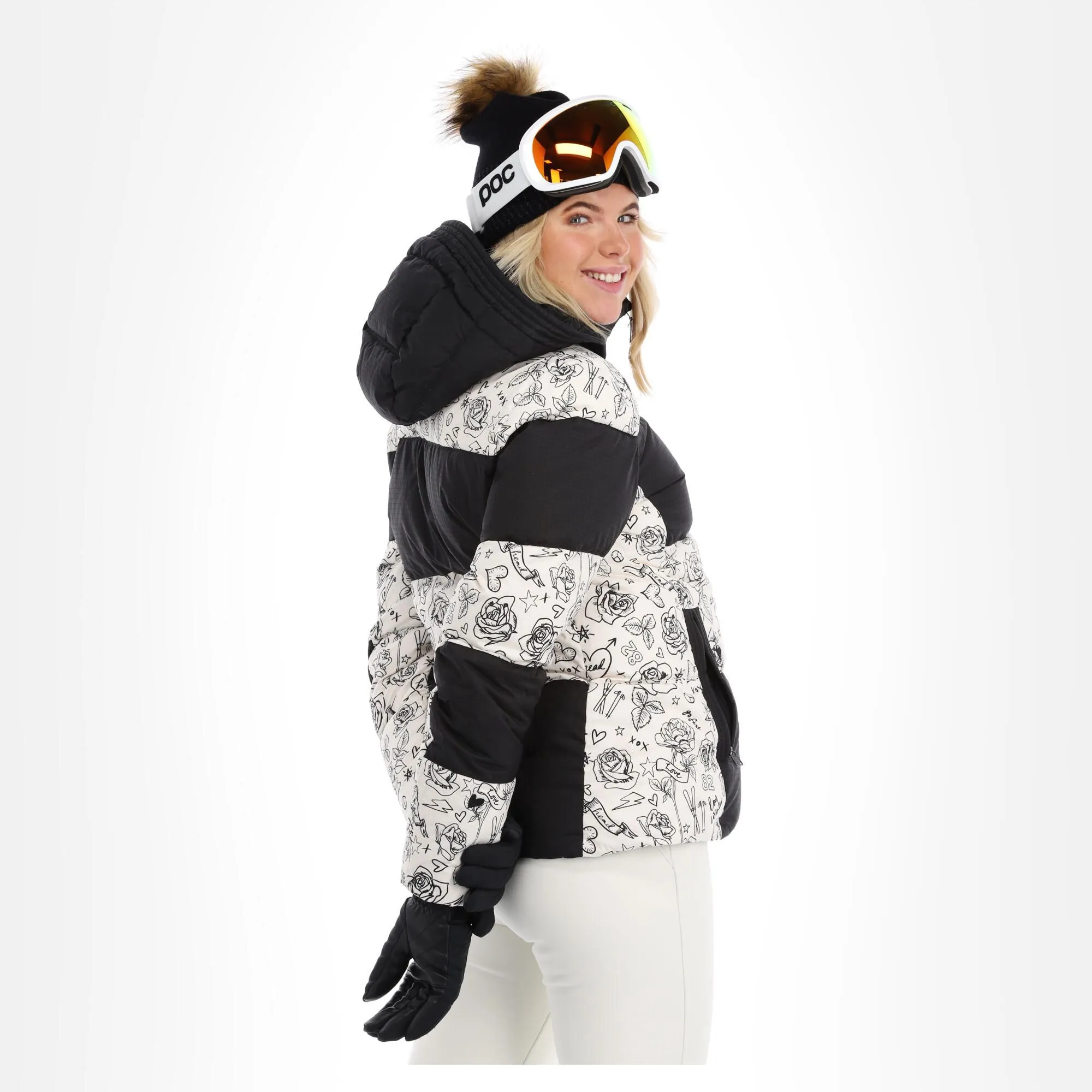 Head, Ashley Ski-jas Dames Legacy Print Ivory Wit 4 Head, Ashley Ski-jas Dames Legacy Print Ivory Wit - Afbeelding 2