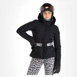 High Society, Jacy Ski-jas Dames Zwart -Ski-Jassen Winkel high society down jacket aa jas gevoerd dames zwart 22highs104v2 BI 04