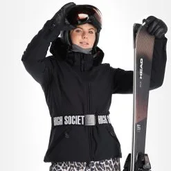 High Society, Jacy Ski-jas Dames Zwart -Ski-Jassen Winkel high society down jacket aa jas gevoerd dames zwart 22highs104v2 BI 05