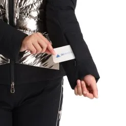 High Society, Harper Ski-jas Dames Caramel Bruin, Zwart -Ski-Jassen Winkel high society ski jacket aa jas gevoerd dames caramel bruin zwart 22highs101v2 BI 08