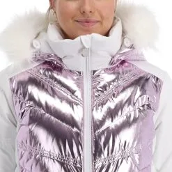 High Society, Harper Ski-jas Dames Lila Paars, Wit -Ski-Jassen Winkel high society ski jacket aa jas gevoerd dames lila paars wit 22highs101v1 BI 07