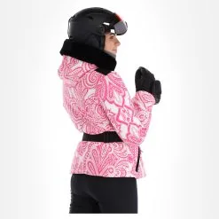 High Society, Elea Ski-jas Dames Paisley Print Roze -Ski-Jassen Winkel high society ski jacket aa jas gevoerd dames paisley print roze 22highs106v1 BI 03
