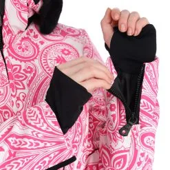 High Society, Elea Ski-jas Dames Paisley Print Roze -Ski-Jassen Winkel high society ski jacket aa jas gevoerd dames paisley print roze 22highs106v1 BI 10
