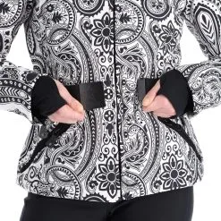 High Society, Elea Ski-jas Dames Paisley Print Zwart -Ski-Jassen Winkel high society ski jacket aa jas gevoerd dames paisley print zwart 22highs106v2 BI 12