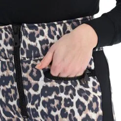 High Society, Tara Softshell Skibroek Dames Leopard Print Beige -Ski-Jassen Winkel high society softshell pants bc skibroek softshell dames leopard 22highs105v1 BI 06