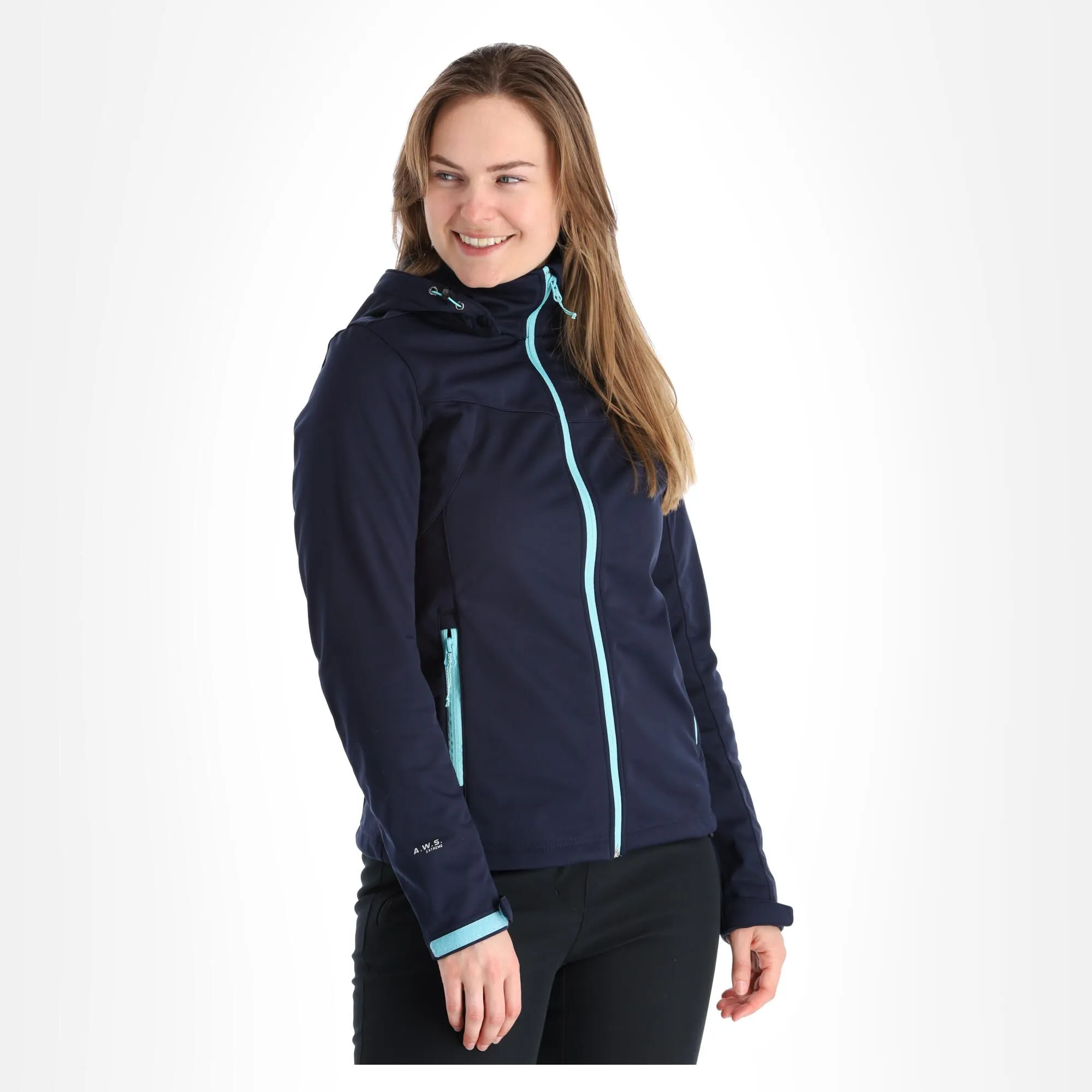 Icepeak, Boise Softshell Ski-jas Dames Dark Blauw 3 Icepeak, Boise Softshell Ski-jas Dames Dark Blauw