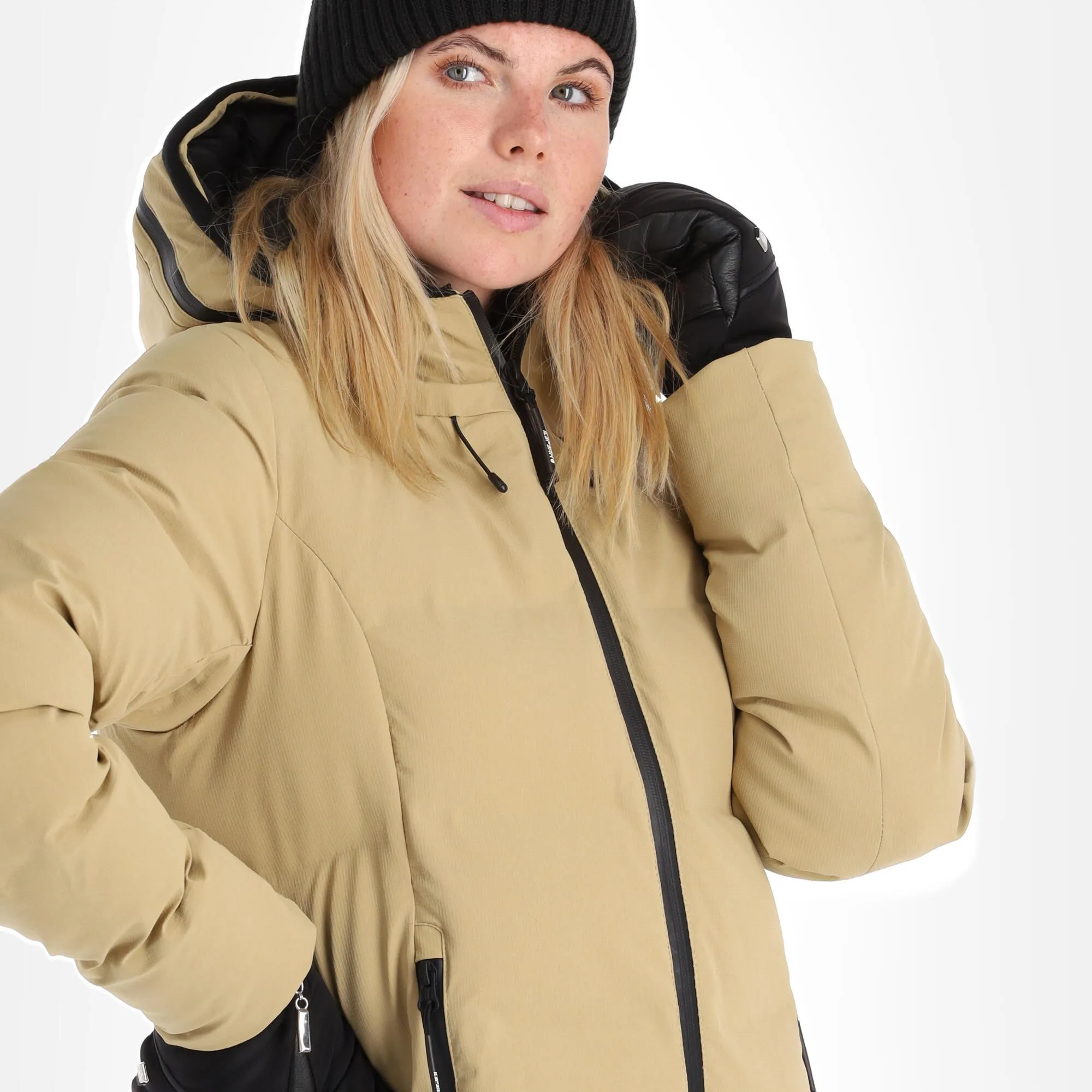 Icepeak, Brilon Winterjas Dames Beige 7 Icepeak, Brilon Winterjas Dames Beige - Afbeelding 5