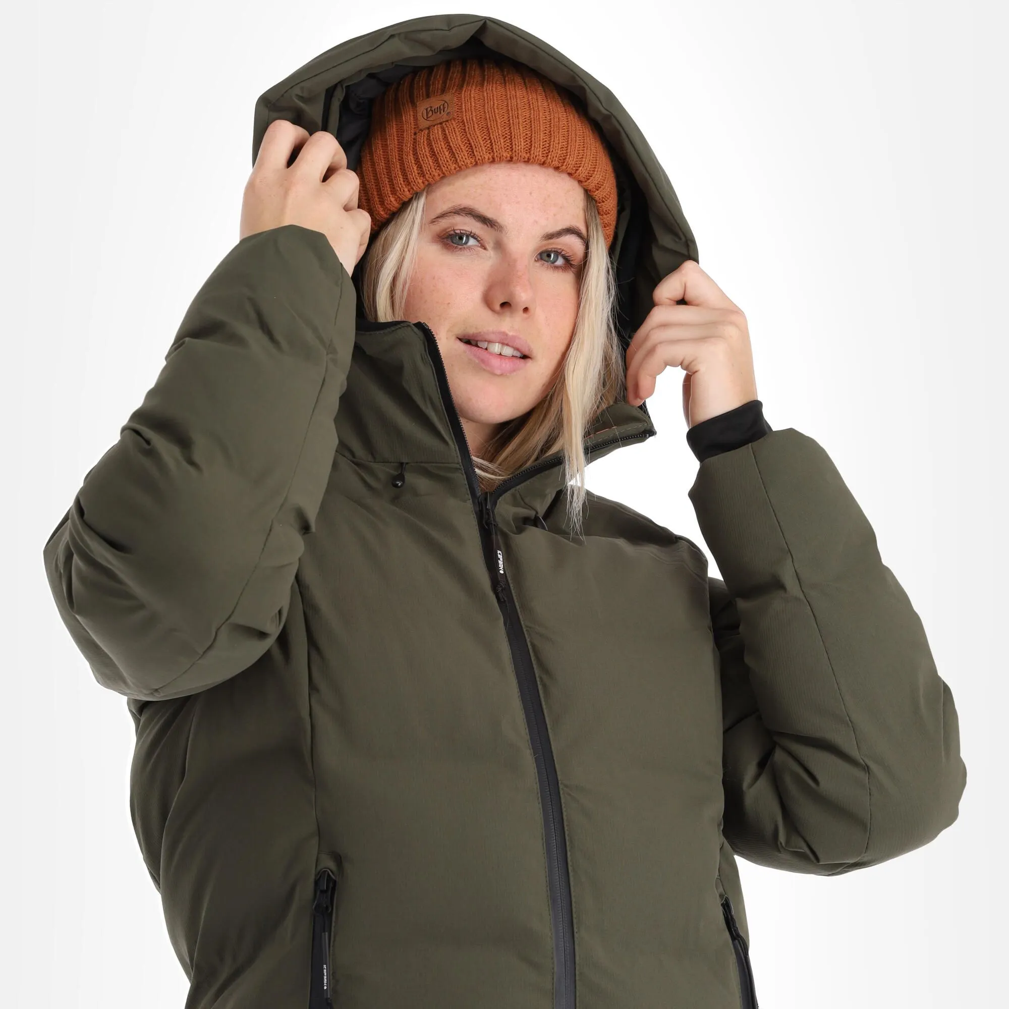 Icepeak, Brilon Winterjas Dames Dark Olive Groen 6 Icepeak, Brilon Winterjas Dames Dark Olive Groen - Afbeelding 4
